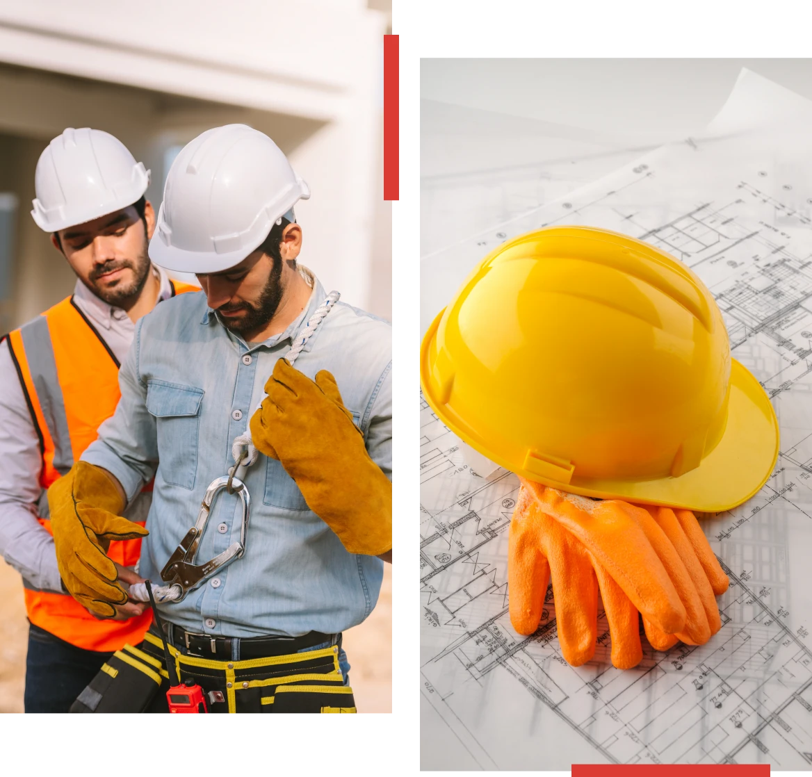 Engineers inspecting safety equipment